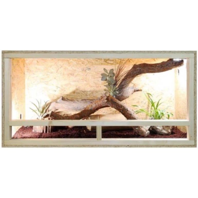 2L Home Reptielenverblijf  Terrarium XXL van hout met zijventilatie, afm. 120x60x60cm.