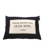 Lex & Max Hondenkussen Grand Hotel Zwart - 100 x 70cm - Kussenhoes