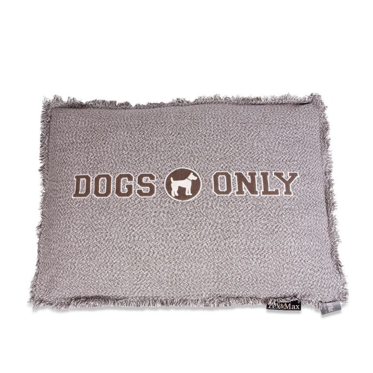 Lex & Max Hondenkussen Dogs Only Taupe - Boxbed - 120 x 80cm - Kussenhoes