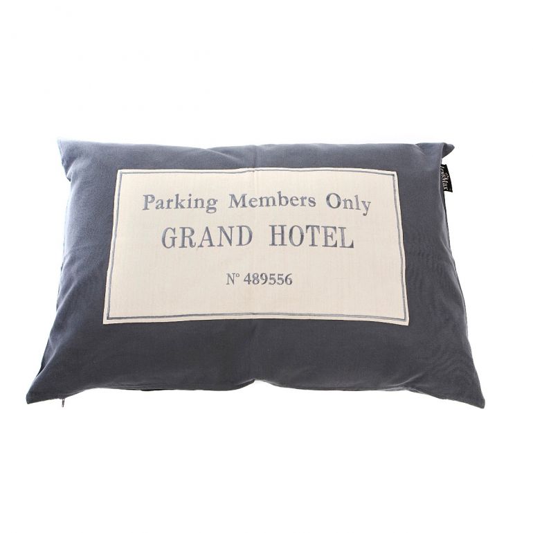 Lex & Max Hondenkussen Grand Hotel Grijs - 100 x 70cm - Kussenhoes